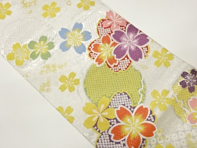 JAPANESE FUKURO OBI / WOVEN SAKURA